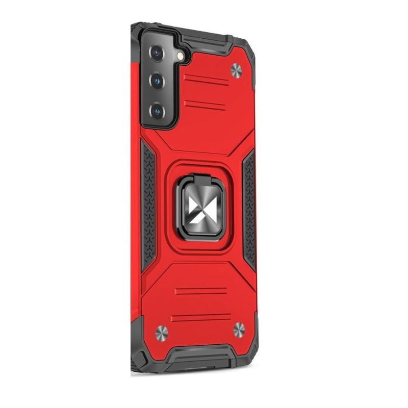 Carcasa Wozinsky Ring Armor compatibila cu Samsung Galaxy S21 Plus, Functie magnetica, Red