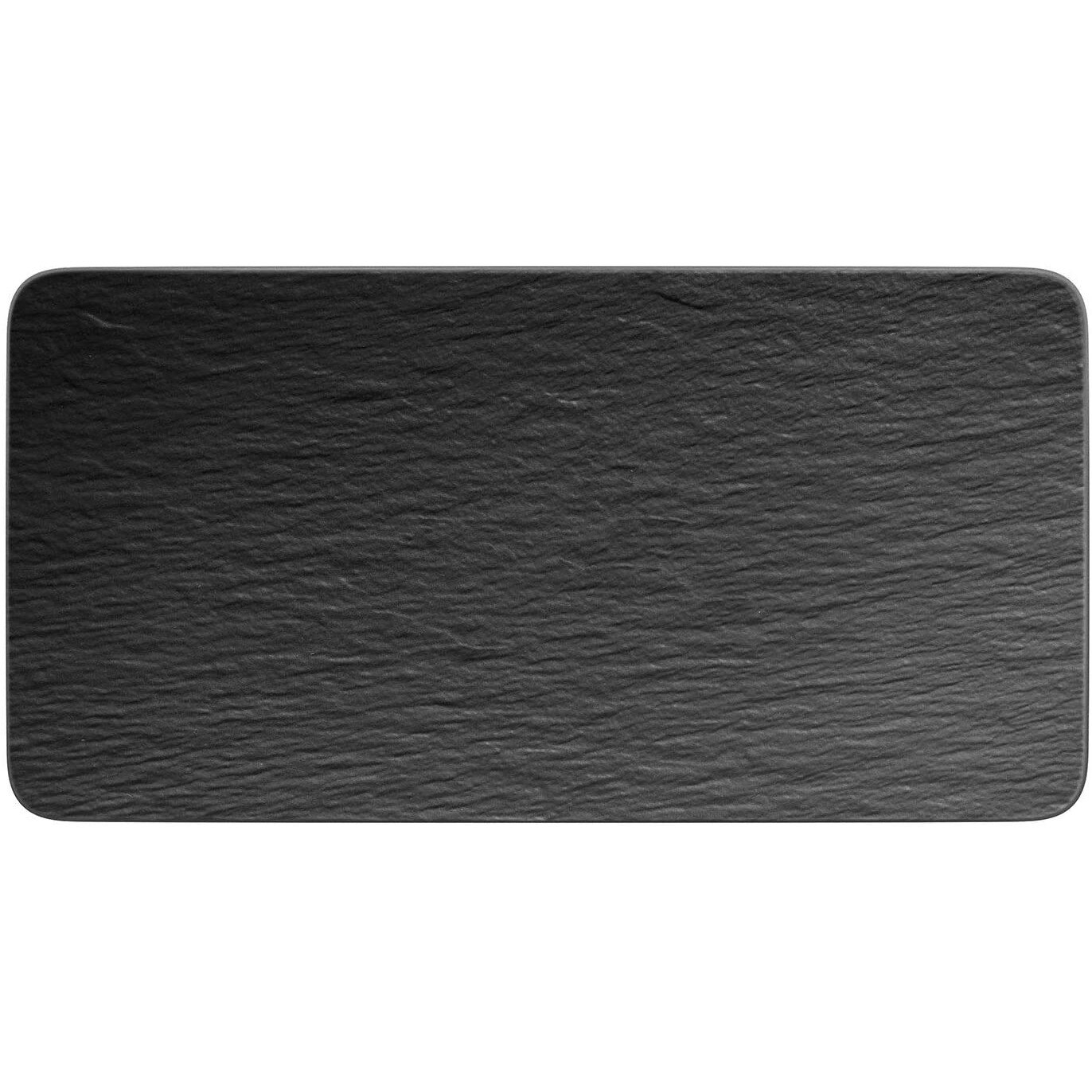 Platou servire Manufacture Rock 35x18 cm, portelan, negru ,Villeroy&Boch 394155