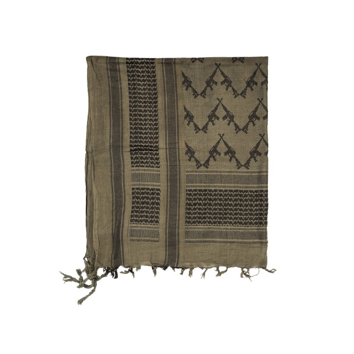 Esarfa de protectie, Mil-Tec, Bumbac, Verde, 110 cm