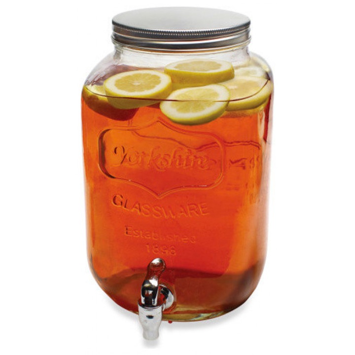Dispenser pentru limonada din sticla cu robinet 8L