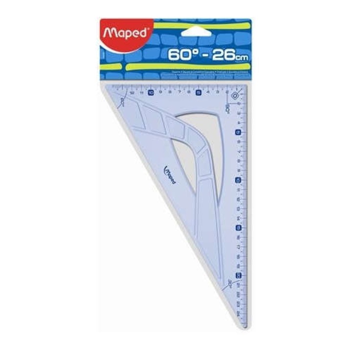Maped Geometric háromszög műanyag vonalzó, 60°, 26 cm