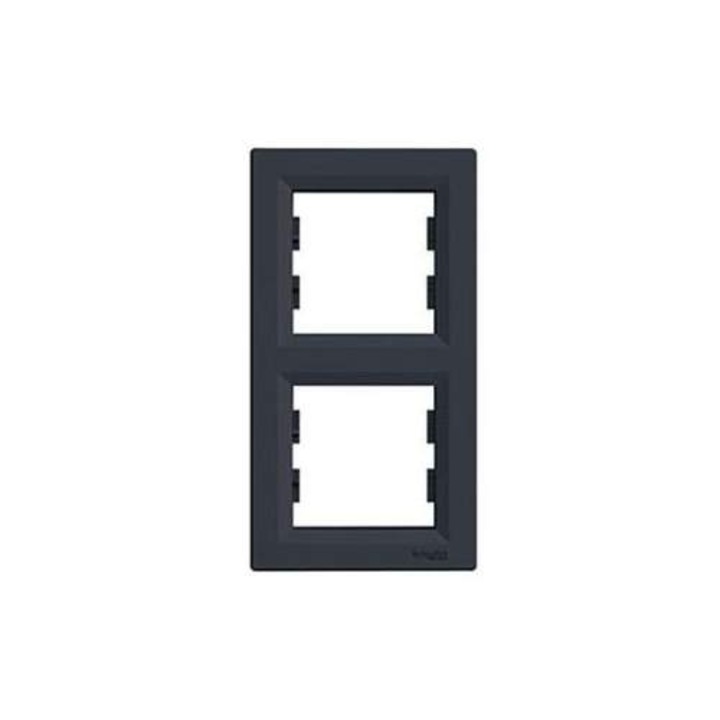 Schneider Electric Asfora műanyag, süllyesztett kettes keret, antracit (PEPH5810271)