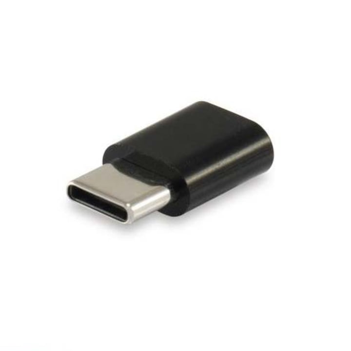 Equip USB-C/MicroUSB apa/anya átalakító, fekete (133472)