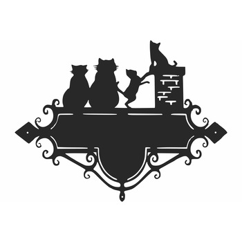 Decor perete Personalizabil Pancarta Adresa Pisicute din lemn 40 cm x 33 cm Decor perete Personalizabil Pancarta Adresa Pisicute din lemn 40 cm x 33 cm