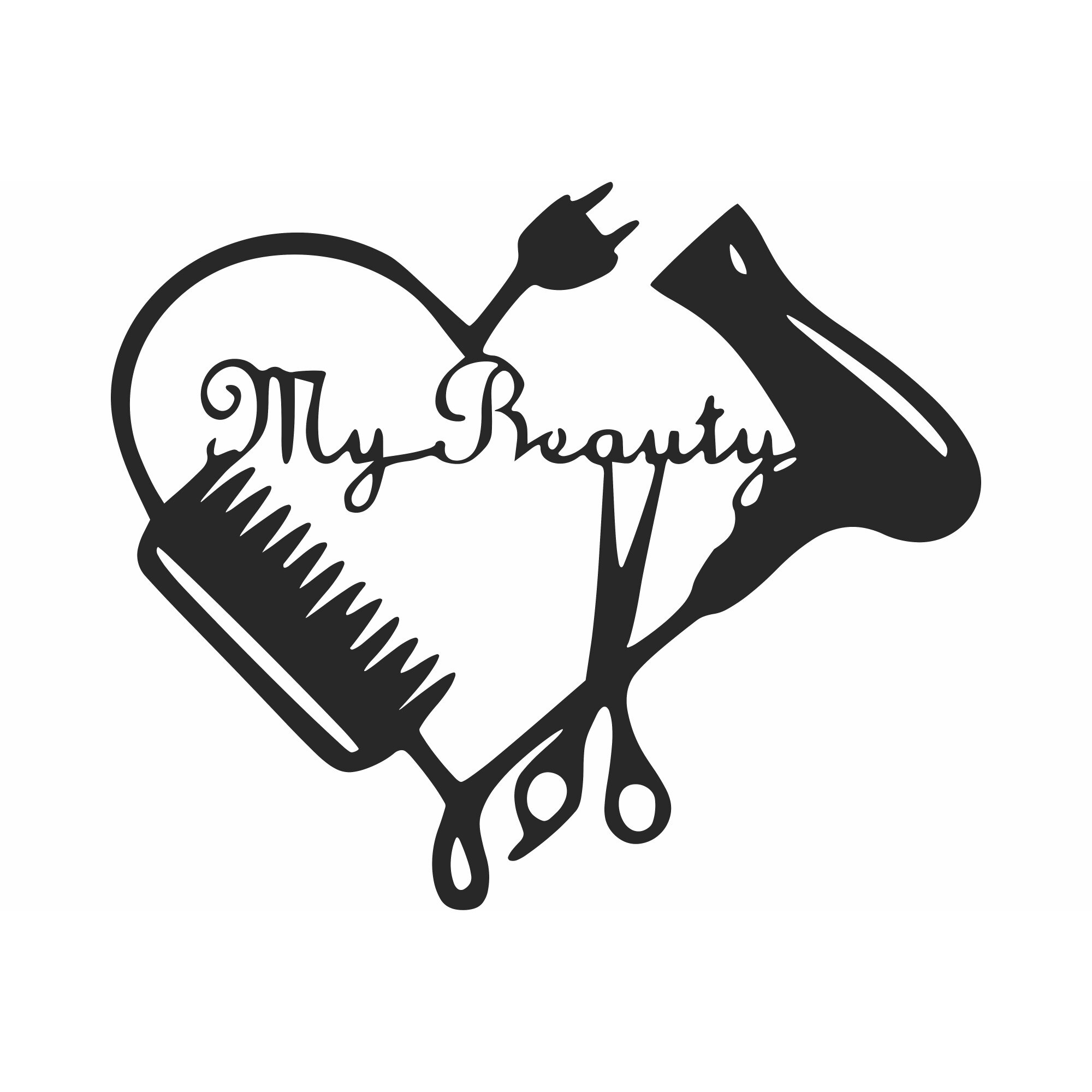 Decor perete Personalizabil Salon My Beauty din lemn 29 cm x 24 cm