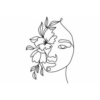 Decor perete Personalizabil Doamna din Flori din lemn 21 cm x 29 cm Decor perete Personalizabil Doamna din Flori din lemn 21 cm x 29 cm