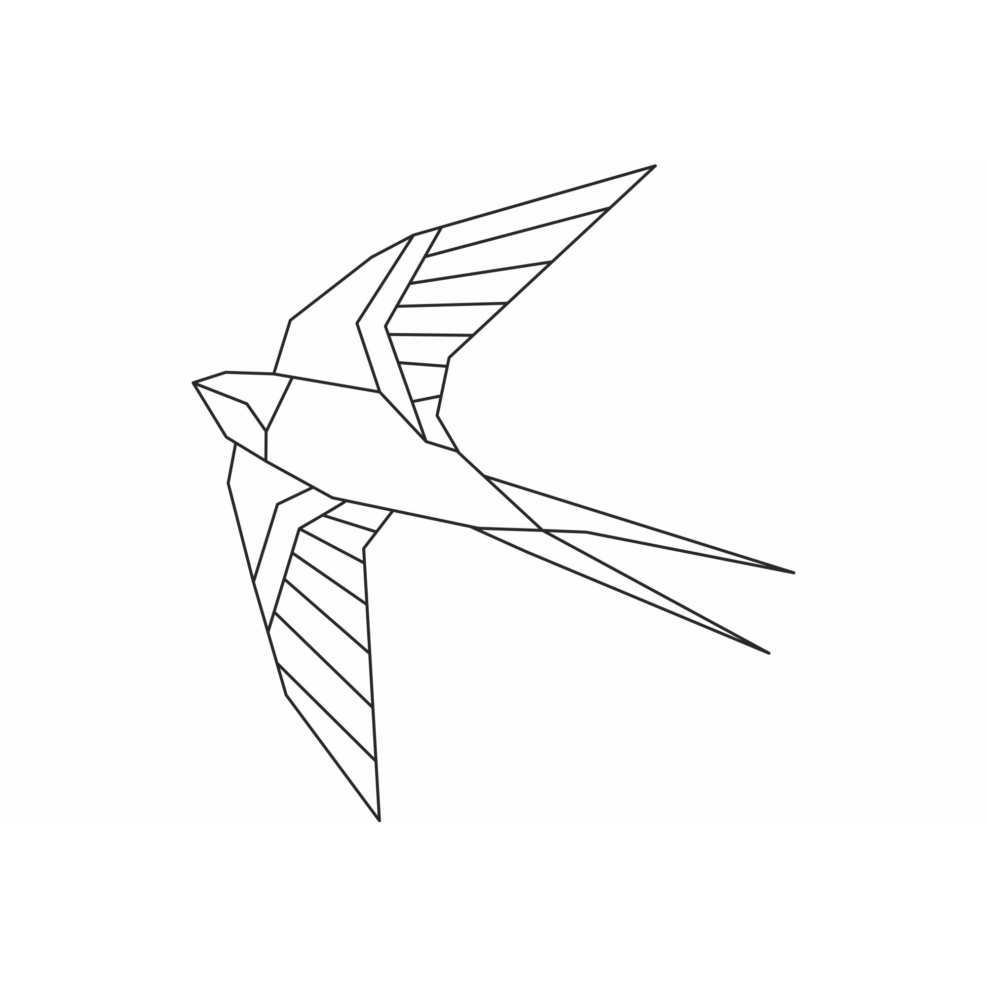 Decor Personalizabil Geometric Pasarea Colibri din lemn 38 cm x 35 cm