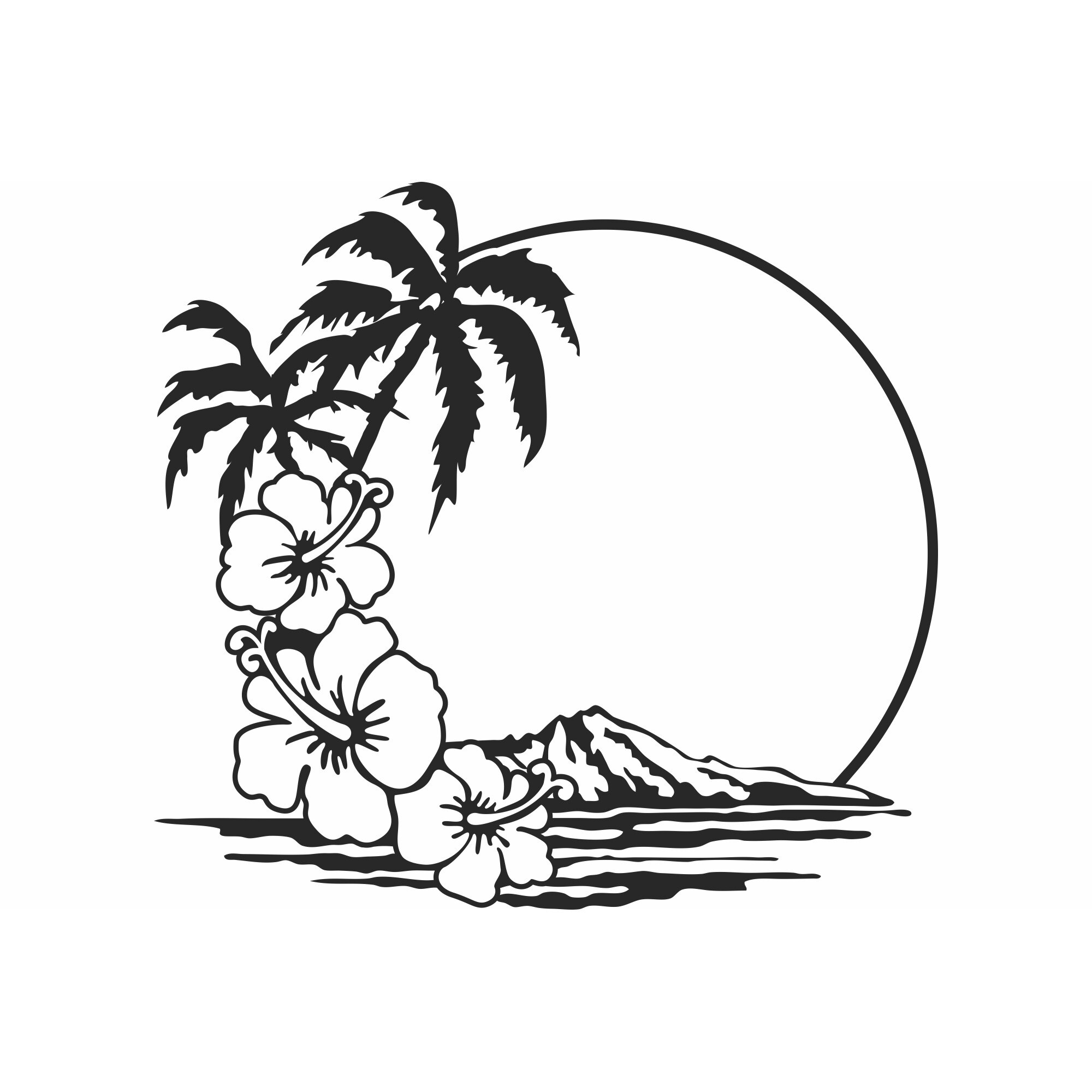 Decor perete Personalizabil Palmier din lemn 29 cm x 27 cm