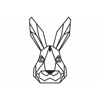 Decor Personalizabil Geometric perete Cap de Iepure din lemn 24 cm x 38 cm Decor Personalizabil Geometric perete Cap de Iepure din lemn 24 cm x 38 cm