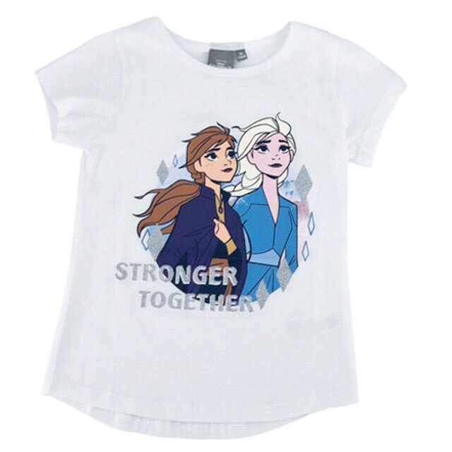 Tricou fete, Stronger together, alb 116 cm