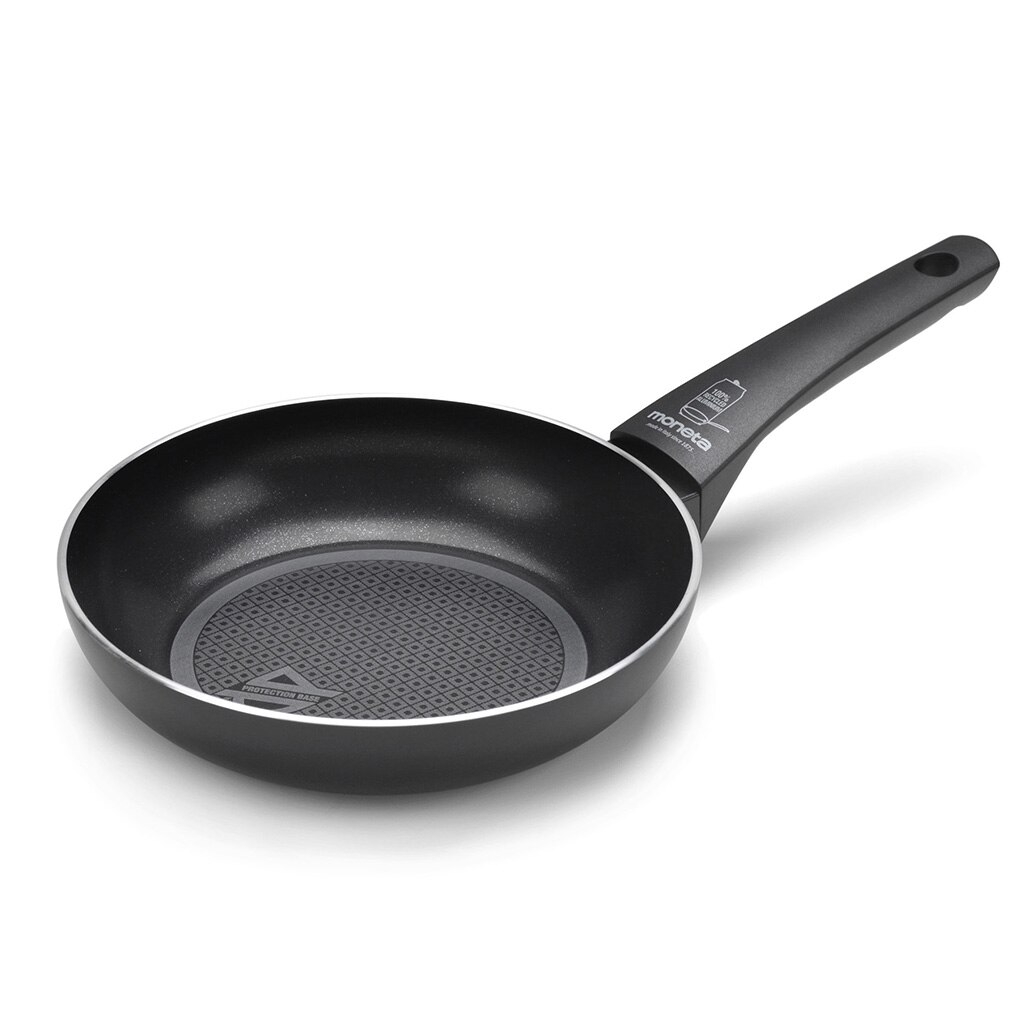 Tigaie Moneta, Aluminiu, Antiaderenta, Inductie, Negru, 20 cm