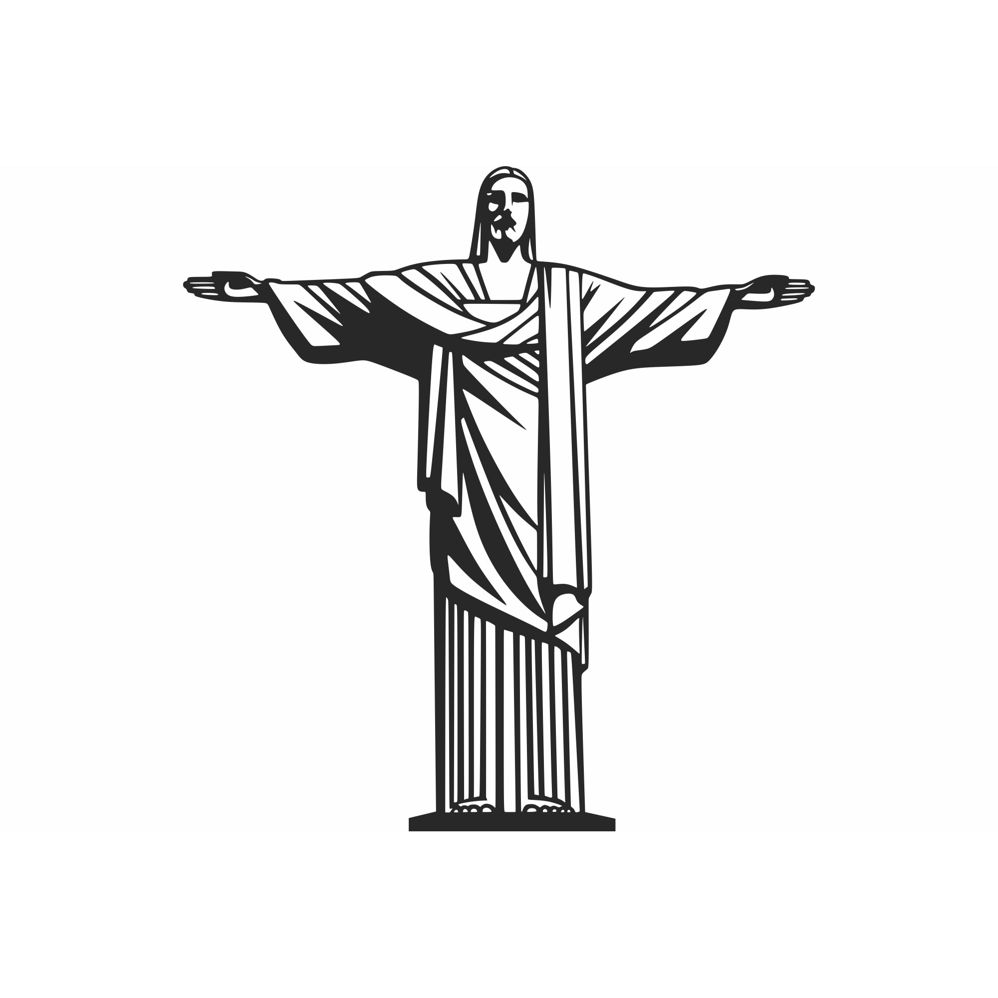 Decor perete Personalizabil Hristos Mantuitorul din lemn 28 cm x 29 cm