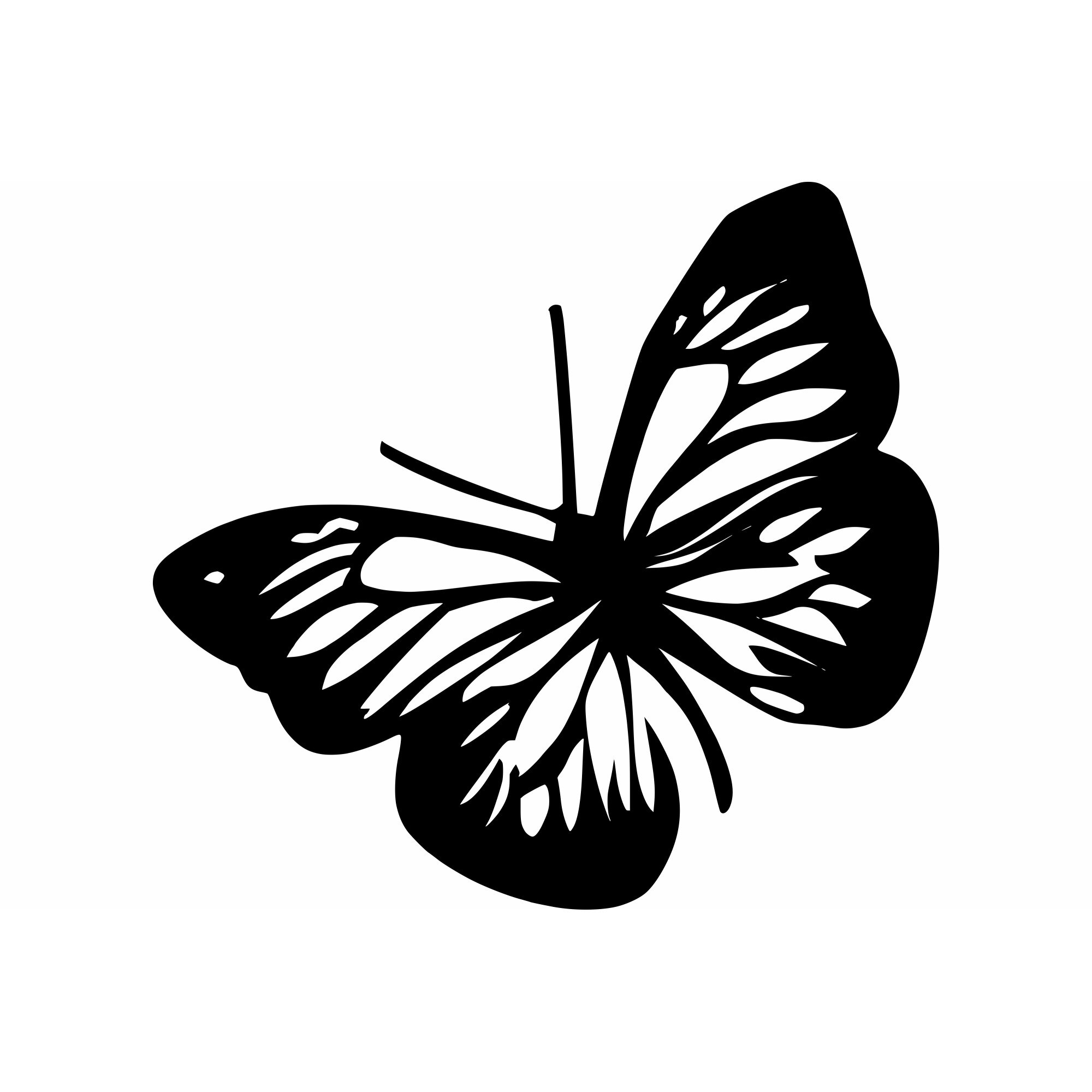 Decor perete Personalizabil Fluturas din lemn 29 cm x 20 cm