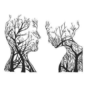 Decor perete Personalizabil Cuplul din Ramuri din lemn 51 cm x 38 cm Decor perete Personalizabil Cuplul din Ramuri din lemn 51 cm x 38 cm