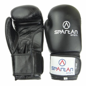 Manusi box, SPARTAN, TOP TEN, piele, prindere scai Velcro, negre, marimea 12 oz Manusi box, SPARTAN, TOP TEN, piele, prindere scai Velcro, negre, marimea 12 oz
