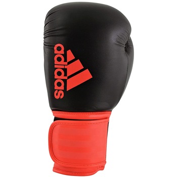 Manusi box, ADIDAS, Hybrid 100, piele sintetica, prindere velcro, rosu/negru, marimea 10 oz Manusi box, ADIDAS, Hybrid 100, piele sintetica, prindere velcro, rosu/negru, marimea 10 oz