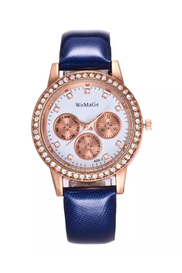 Ceas Dama WoMaGe curea din silicon, Albastru