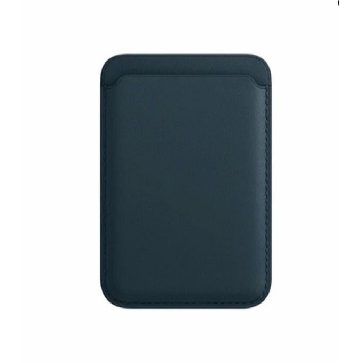 Flippy MagSafe кожен портфейл за карти, съвместим с Apple iPhone 12/12 Mini/12 Pro/12 Pro Max, тъмно син