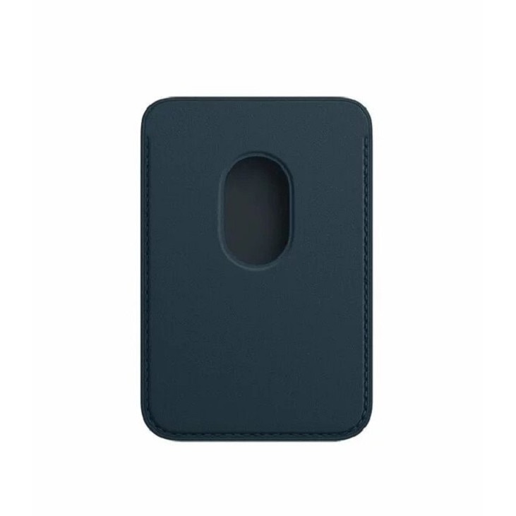 Portofel Flippy MagSafe piele pentru carduri compatibil cu Apple iPhone 12/12 Mini/12 Pro/12 Pro Max, Albastru inchis