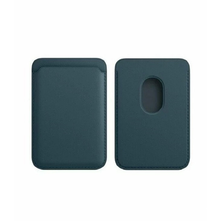 Portofel Flippy MagSafe piele pentru carduri compatibil cu Apple iPhone 12/12 Mini/12 Pro/12 Pro Max, Albastru inchis