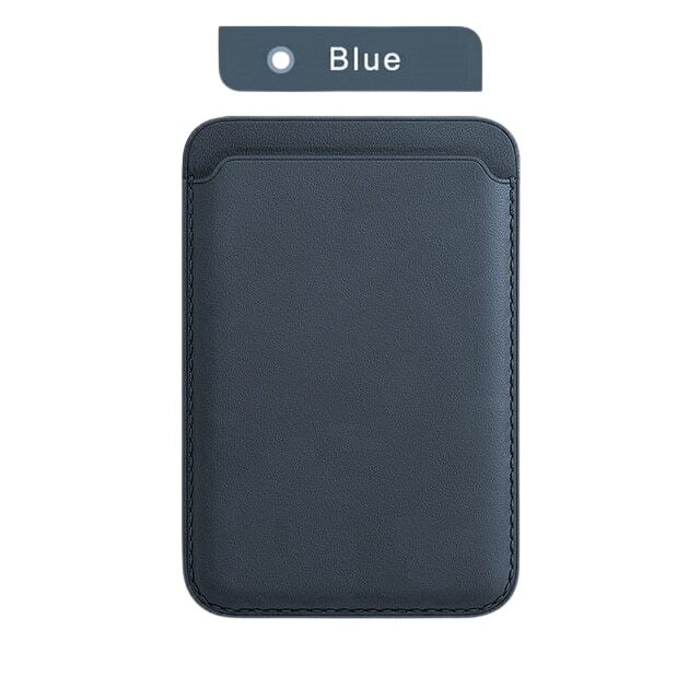 Portofel Flippy MagSafe piele pentru carduri compatibil cu Apple iPhone 12/12 Mini/12 Pro/12 Pro Max, Albastru inchis