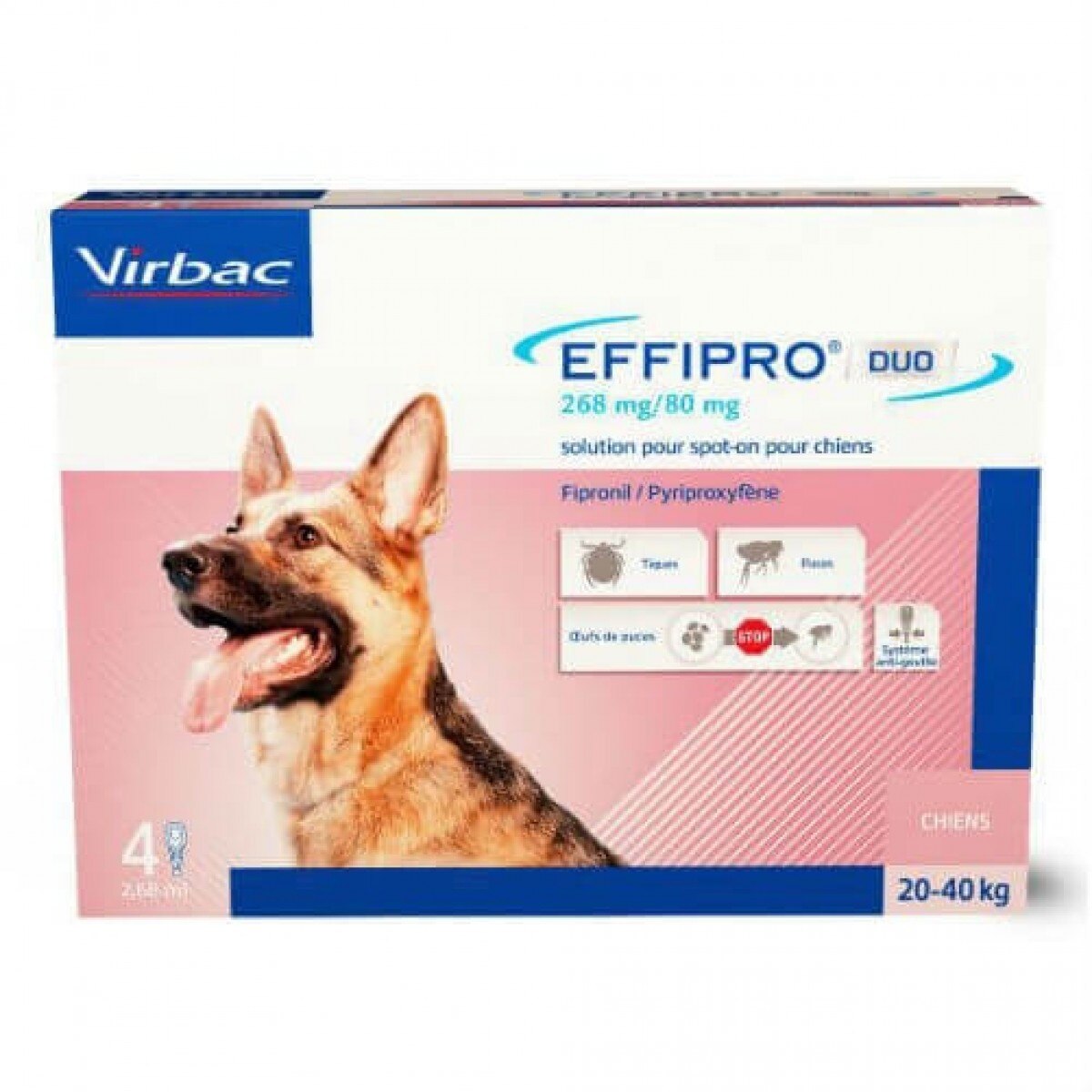 Pipeta Antiparazitara Effipro Duo Caine L 20-40 kg 1 Bucata