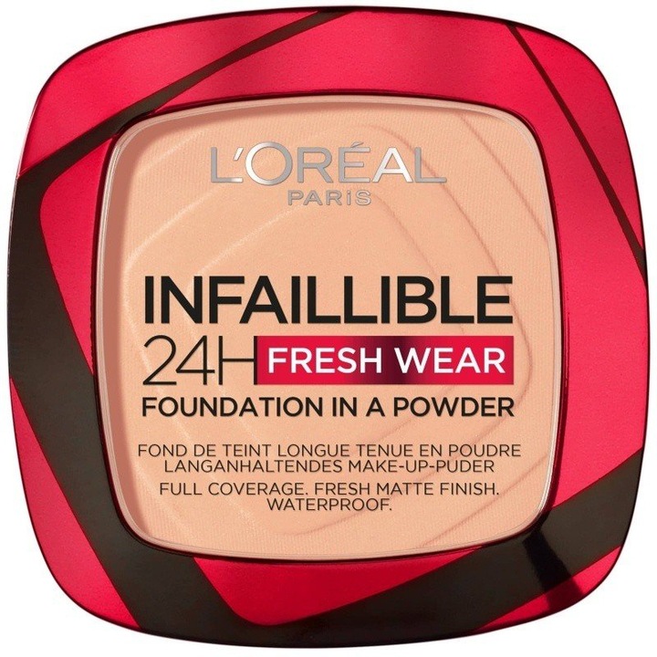 Pudra L'oréal, Infaillible 24h Fresh Wear, Nuanta 245 Golden Honey, 9 gr