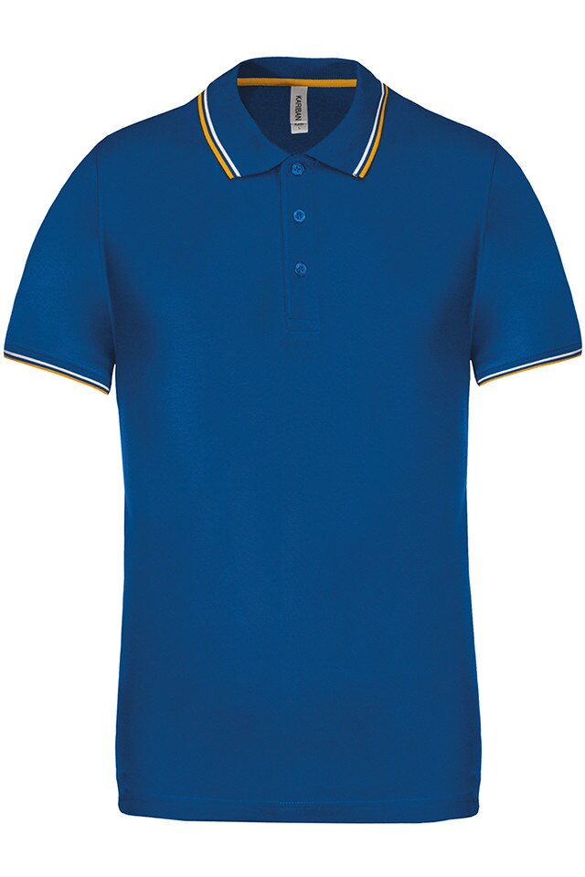 Tricou polo barbati, Kariban Two Stripes K250, Royal Blue