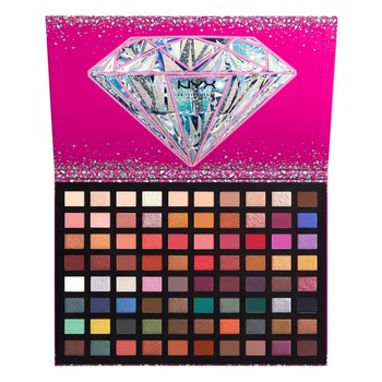 Paleta farduri pleoape NYX , 80 nuante , grad de pigmentare ridicat, diferite texturi mate, satinate, sidefate si metalice Paleta farduri pleoape NYX , 80 nuante , grad de pigmentare ridicat, diferite texturi mate, satinate, sidefate si metalice