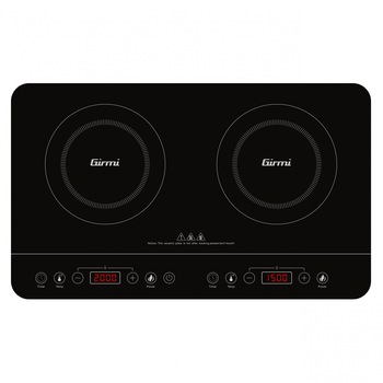 Plita electrica cu inductie Girmi PI50, 2 ochiuri 3500W, reglare temperatura si putere, control soft touch, timer si afisaj LCD, oprire automata Plita electrica cu inductie Girmi PI50, 2 ochiuri 3500W, reglare temperatura si putere, control soft touch, timer si afisaj LCD, oprire automata