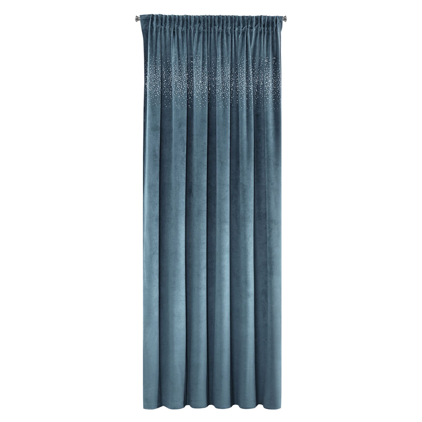 Perdea decorativa cu banda, AURORA 140x270 cm, Eurofirany, Albastru inchis