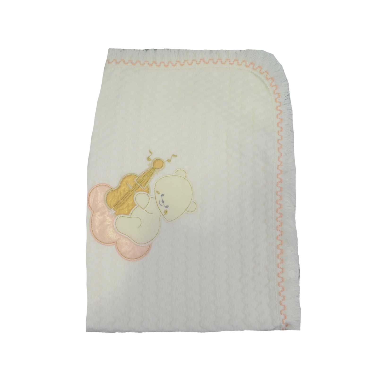 Pled 97 x 84 cm pentru fete Mini Junior 1032, Alb