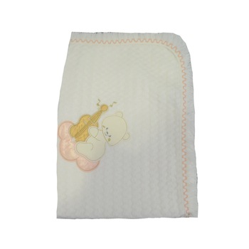 Pled 97 x 84 cm pentru fete Mini Junior 1032, Alb Pled 97 x 84 cm pentru fete Mini Junior 1032, Alb