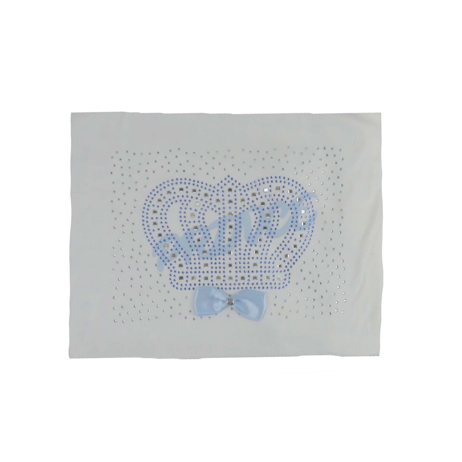 Pled 85 x 85 cm pentru baieti Mini Junior 939, Alb