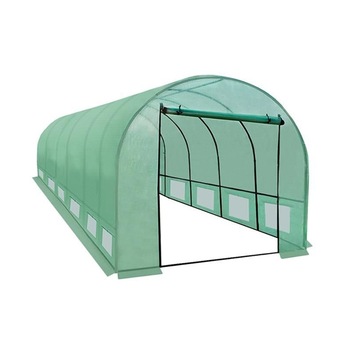 Solar Sera pentru Gradina Malatec cu 6 Ferestre Laterale, Folie Transparenta si Cadru Metalic, Dimensiuni 6x3x2 m, Verde Solar Sera pentru Gradina Malatec cu 6 Ferestre Laterale, Folie Transparenta si Cadru Metalic, Dimensiuni 6x3x2 m, Verde