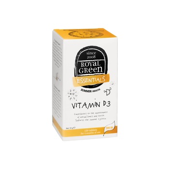 Vitamina D3, Royal Green, 120 capsule vegetale Vitamina D3, Royal Green, 120 capsule vegetale
