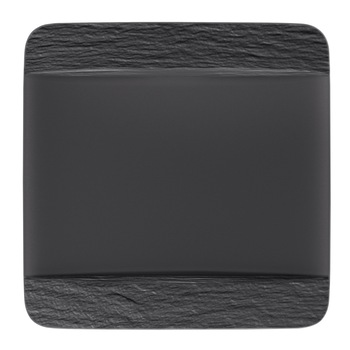 Farfurie intinsa Manufacture Rock 28x28xh2 cm portelan, negru, Villeroy&Boch, 394148 Farfurie intinsa Manufacture Rock 28x28xh2 cm portelan, negru, Villeroy&Boch, 394148