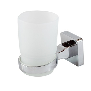 Suport pahar Smack 28659 din alama, finisaj cromat, cu pahar inclus Suport pahar Smack 28659 din alama, finisaj cromat, cu pahar inclus