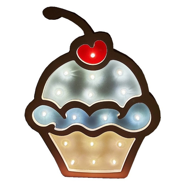 Lampa de veghe cu leduri, In forma de Briosa, 30 cm, 6818-2A