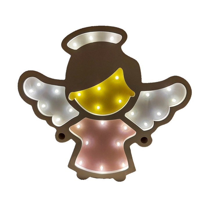 LED нощна лампа, с форма на ангел, 30 см, 6818-3B