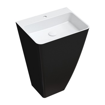 Lavoar stativ OMNIRES PARMA, Compozit Roca Dolomit, Negru Alb, lucios, 55x43x85 cm, cu gaura baterie, montaj podea Lavoar stativ OMNIRES PARMA, Compozit Roca Dolomit, Negru Alb, lucios, 55x43x85 cm, cu gaura baterie, montaj podea