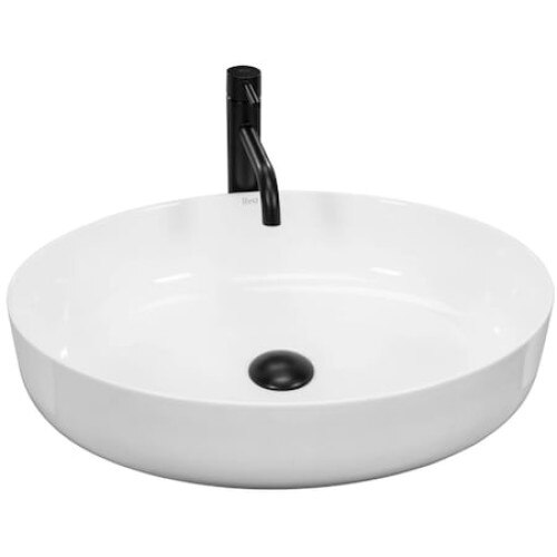 Lavoar Rea Queen White, Alb, 550x415 mm, montaj pe blat, ceramica sanitara