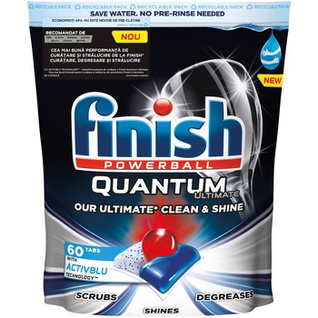 Detergent pentru masina de spalat vase Finish Quantum Ultimate Activblu, 60 spalari Detergent pentru masina de spalat vase Finish Quantum Ultimate Activblu, 60 spalari