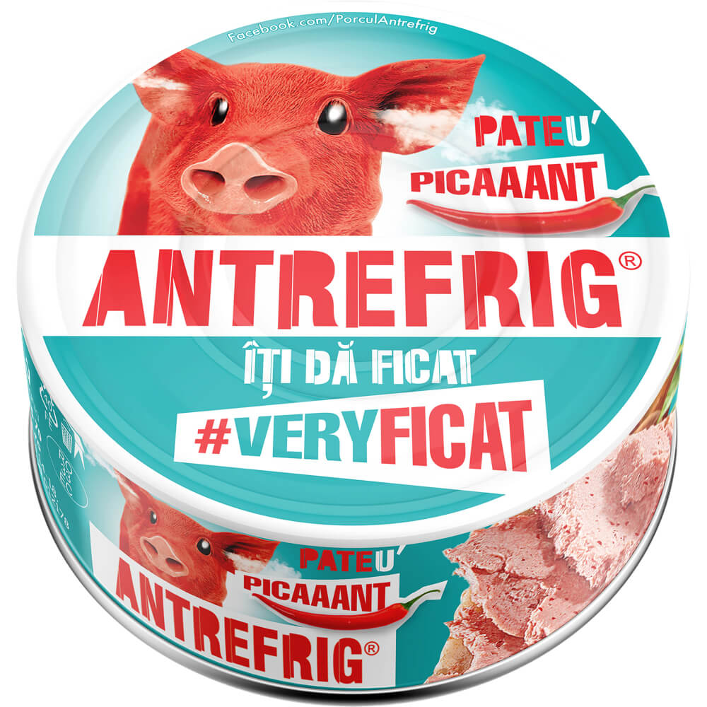 Pate din Ficat de Porc Picant Antrefrig 200g