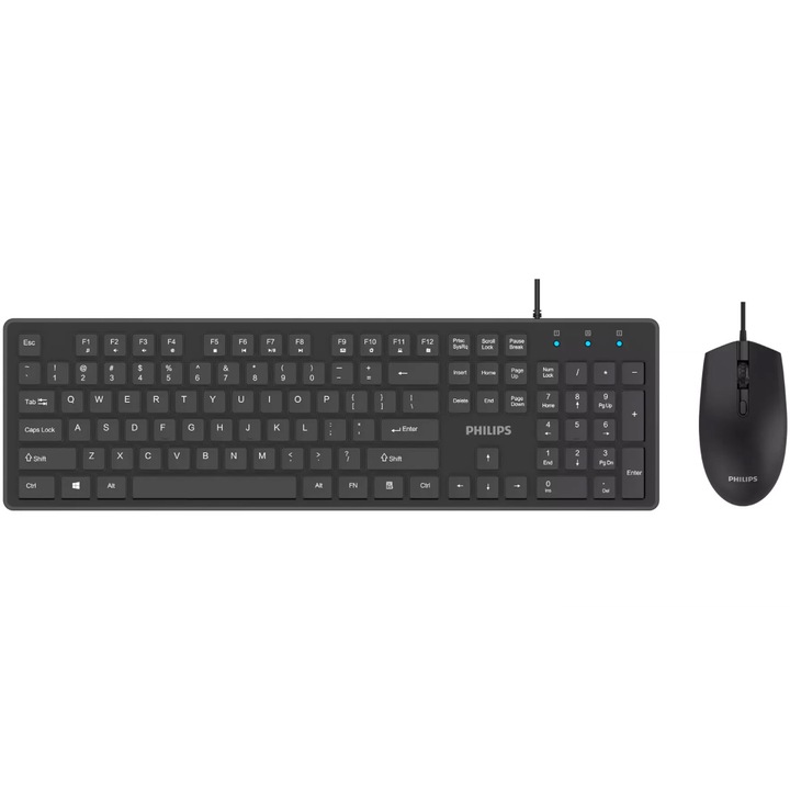 Kit tastatura si mouse Philips, Negru
