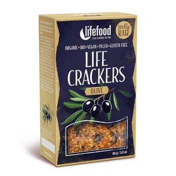 Lifecrackers cu Masline Raw Bio Lifefood 90gr Lifecrackers cu Masline Raw Bio Lifefood 90gr