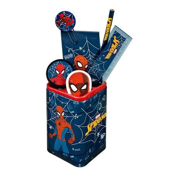 Suport cu accesorii birou Spider Man, 6 piese Suport cu accesorii birou Spider Man, 6 piese