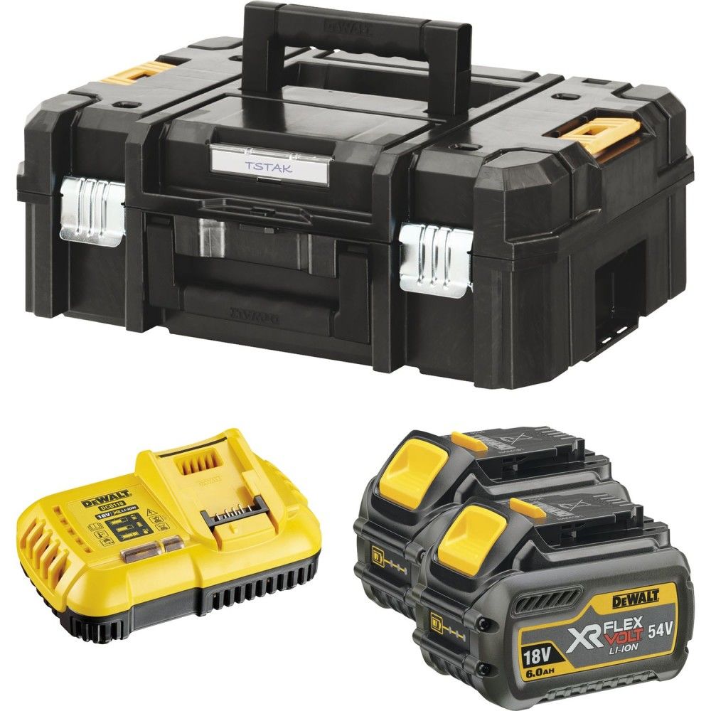 Set incarcator si 2 acumulatori 6Ah, Flexvolt Dewalt DCB118T2T