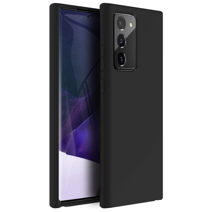 Силиконов Кейс за Samsung Galaxy Note 20, Матов, Черен