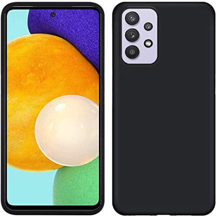 Силиконов Кейс за Samsung Galaxy A52, Матов, Черен